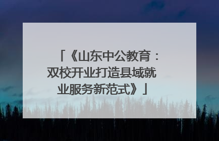 《山东中公教育：双校开业打造县域就业服务新范式》