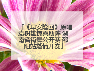 《早安隆回》原唱袁树雄惊喜助阵 湖南省街舞公开赛·邵阳站燃情开赛