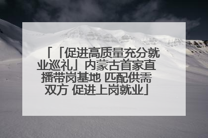 「促进高质量充分就业巡礼」内蒙古首家直播带岗基地 匹配供需双方 促进上岗就业
