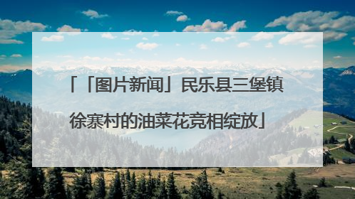 「图片新闻」民乐县三堡镇徐寨村的油菜花竞相绽放