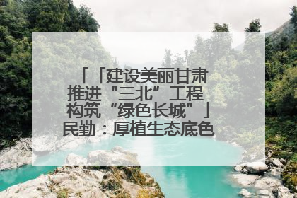 「建设美丽甘肃 推进“三北”工程 构筑“绿色长城”」民勤：厚植生态底色 筑牢绿色屏障
