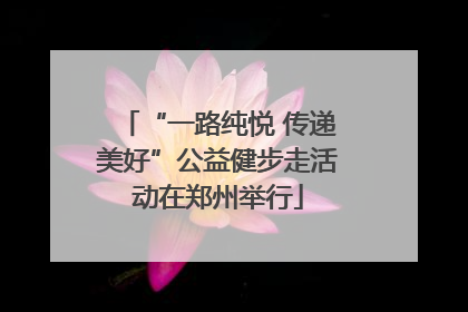 “一路纯悦 传递美好”公益健步走活动在郑州举行