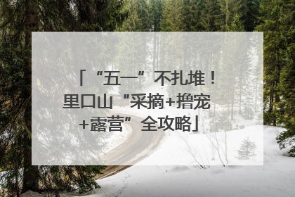 “五一”不扎堆！里口山“采摘+撸宠+露营”全攻略