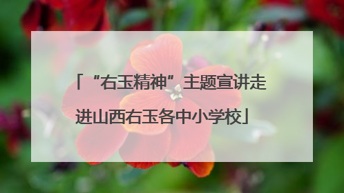 “右玉精神”主题宣讲走进山西右玉各中小学校
