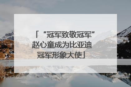 “冠军致敬冠军” 赵心童成为比亚迪冠军形象大使