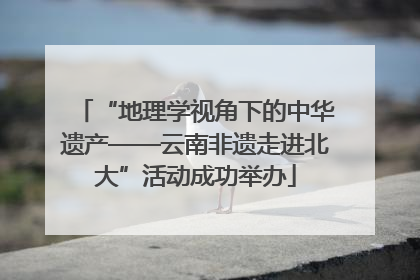“地理学视角下的中华遗产——云南非遗走进北大”活动成功举办