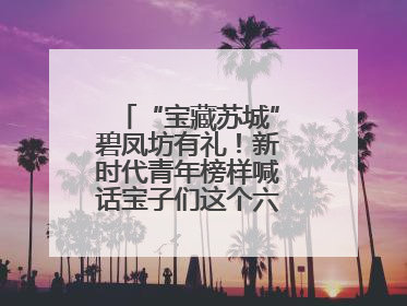 “宝藏苏城”碧凤坊有礼！新时代青年榜样喊话宝子们这个六一来平江街道
