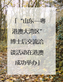 “山东—粤港澳大湾区”博士后交流洽谈活动在港澳成功举办