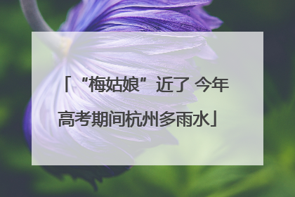 “梅姑娘”近了 今年高考期间杭州多雨水