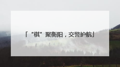 “棋”聚衡阳，交警护航