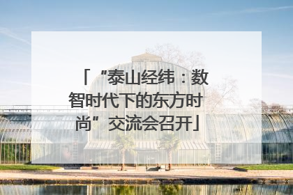 “泰山经纬：数智时代下的东方时尚”交流会召开