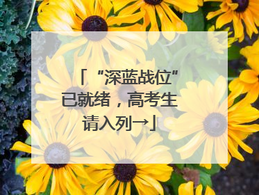 “深蓝战位”已就绪，高考生请入列→