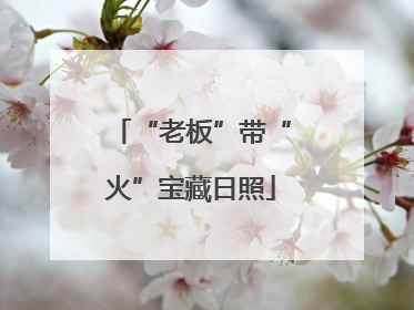“老板”带“火”宝藏日照