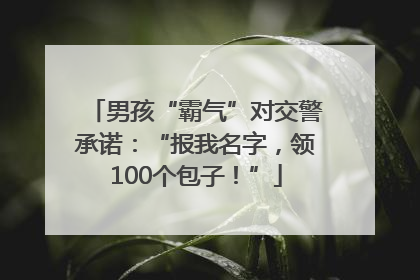男孩“霸气”对交警承诺：“报我名字，领100个包子！”
