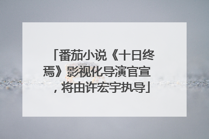 番茄小说《十日终焉》影视化导演官宣，将由许宏宇执导