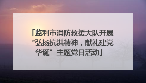监利市消防救援大队开展“弘扬抗洪精神，献礼建党华诞”主题党日活动
