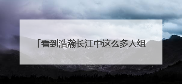 看到浩瀚长江中这么多人组成的渡江长龙，非常震撼