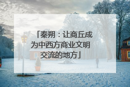 秦朔：让商丘成为中西方商业文明交流的地方