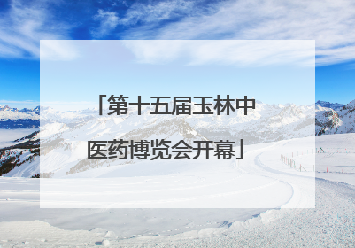 第十五届玉林中医药博览会开幕