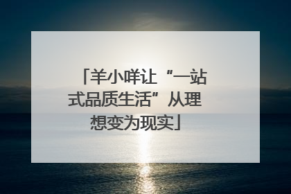 羊小咩让“一站式品质生活”从理想变为现实