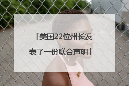 美国22位州长发表了一份联合声明