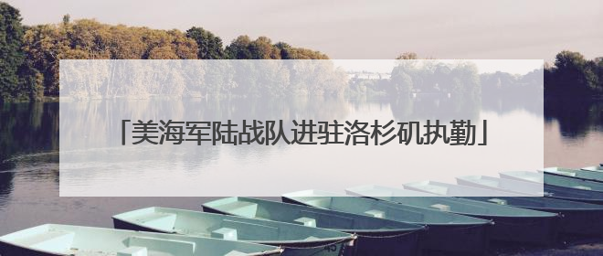 美海军陆战队进驻洛杉矶执勤