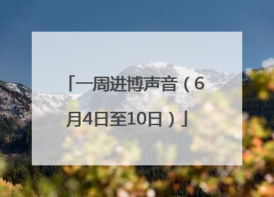 一周进博声音（6月4日至10日）