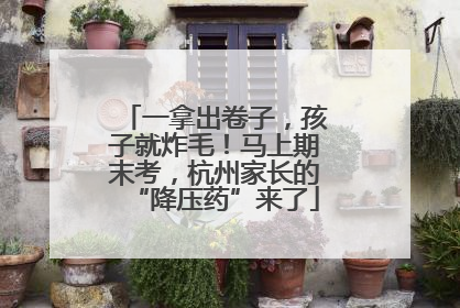 一拿出卷子，孩子就炸毛！马上期末考，杭州家长的“降压药”来了