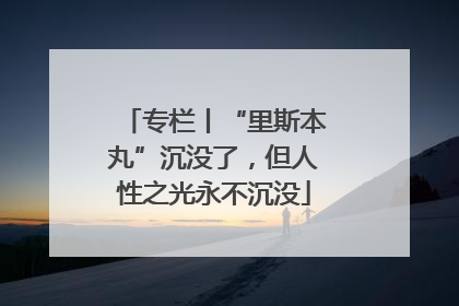 专栏丨“里斯本丸”沉没了，但人性之光永不沉没