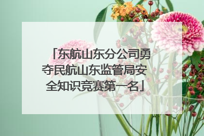 东航山东分公司勇夺民航山东监管局安全知识竞赛第一名