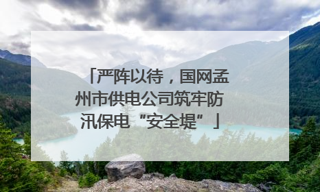 严阵以待，国网孟州市供电公司筑牢防汛保电“安全堤”