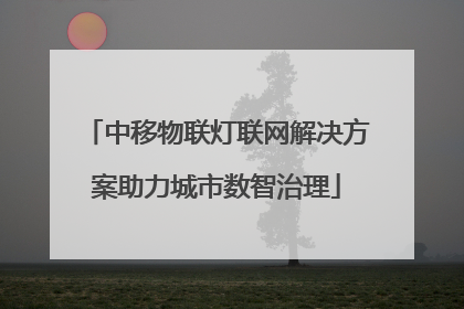 中移物联灯联网解决方案助力城市数智治理