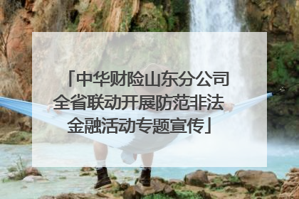 中华财险山东分公司全省联动开展防范非法金融活动专题宣传
