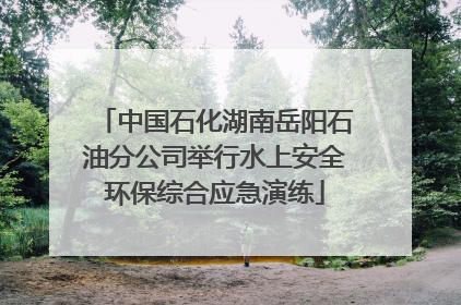 中国石化湖南岳阳石油分公司举行水上安全环保综合应急演练