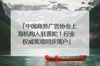 中国商务广告协会上海机构入驻普陀！行业权威奖项同步落户
