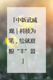中新武威观｜科技为笔，绘就夏粮“丰”景