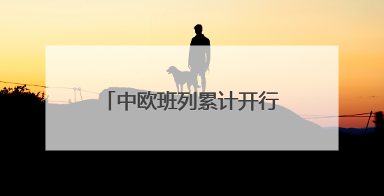 中欧班列累计开行110000列