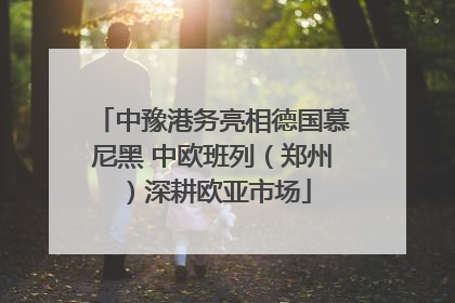 中豫港务亮相德国慕尼黑 中欧班列（郑州）深耕欧亚市场