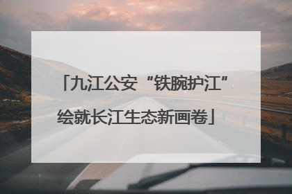 九江公安“铁腕护江”绘就长江生态新画卷