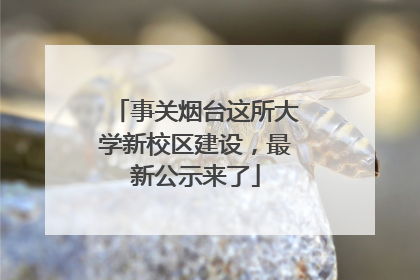 事关烟台这所大学新校区建设，最新公示来了