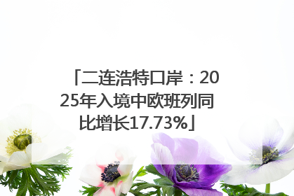 二连浩特口岸：2025年入境中欧班列同比增长17.73%