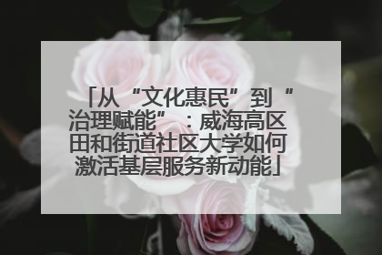从“文化惠民”到“治理赋能”：威海高区田和街道社区大学如何激活基层服务新动能