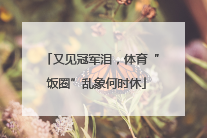 又见冠军泪，体育“饭圈”乱象何时休
