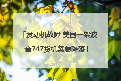 发动机故障 美国一架波音747货机紧急降落