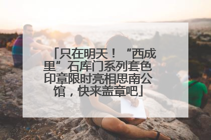 只在明天！“西成里”石库门系列套色印章限时亮相思南公馆，快来盖章吧