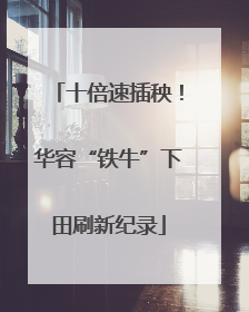 十倍速插秧！华容“铁牛”下田刷新纪录