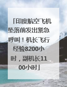 印度航空飞机坠落前发出紧急呼叫！机长飞行经验8200小时，副机长1100小时