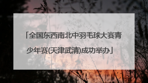 全国东西南北中羽毛球大赛青少年赛(天津武清)成功举办
