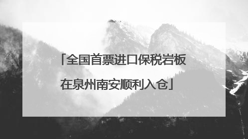 全国首票进口保税岩板在泉州南安顺利入仓