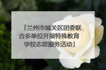 兰州市城关区团委联合多单位开展特殊教育学校志愿服务活动